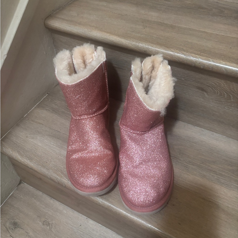 UGG Glitter Boot in Rose Pink with Plush Lining